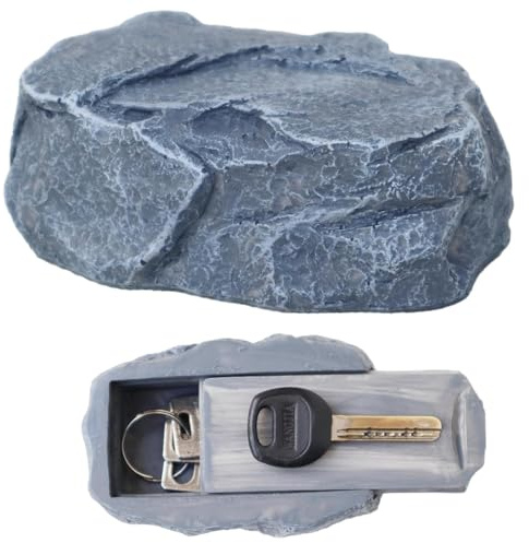 SURALIN 1PCS Nascondiglio Segreto per chiave Esterni, Cassaforte Invisibile per chiave in Pietra, per Giardino, Terrazza e Area Esterna