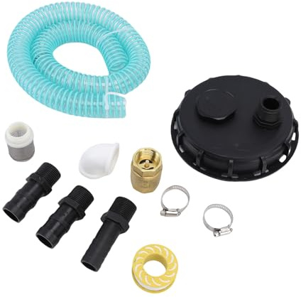 Pssopp Couvercle IBC avec Tuyau de 25 Mm, Matériau en Polypropylène, Joint sécurisé et connectivité Efficace pour Le Stockage Liquide et l'irrigation Agricole