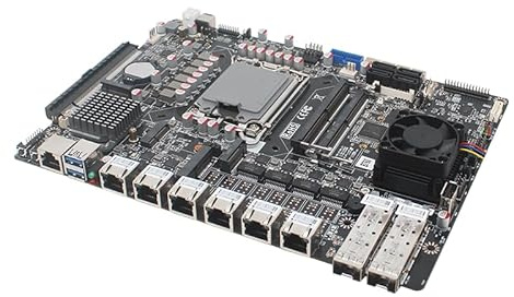 Carte mère 12/13ème Inter LGA1700 CPU Firewall Network Security Industrial Control / 2 x NVMe 4 x SATA3.0 1 x PCIEx16 2 x DDR5 5600 MHz/ 6 x 2.5GLAN 2 x 10G SFP+ USB3.2 10G / Emplacements pour carte