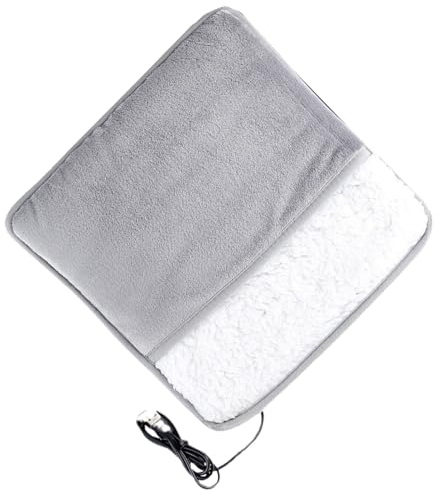 ifundom Almohadilla Térmica Eléctrica para Pies Plegable con Forro Polar Calentador USB para Oficina y Hogar Cojín Calefactor bajo Escritorio Calentador Eléctrico Portátil para