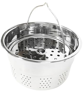 Vaporiera, compatibile con Bimby, TM5 TM6 TM7 Cuociriso for alimenti Cestello for cottura a vapore in acciaio inossidabile