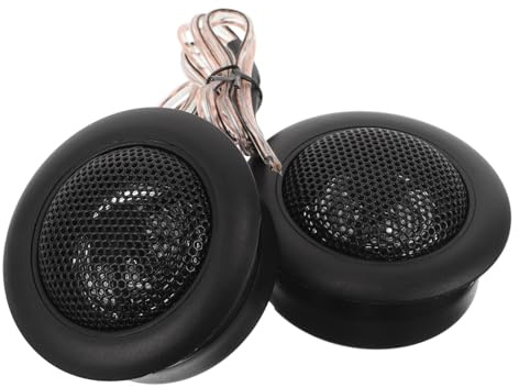 MUCKLILY Tweeters Audio Voiture 2 Pouces en Métal, Paire de Petits Haut-parleurs Voiture à Pavillon, Accessoires Intérieurs Solide pour Système Audio Automobile
