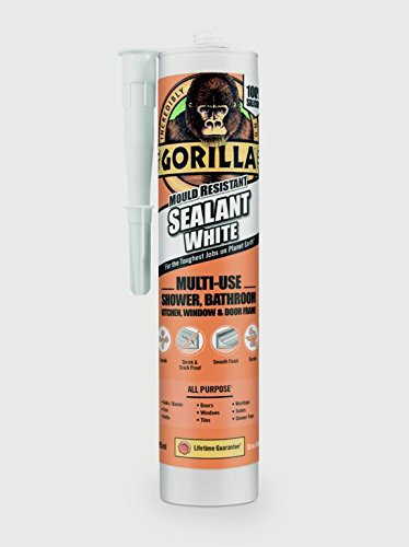 2 X Gorilla Glue All Purpose Mould Resistant Sealant White 295ml for Shower Kitchen Bathroom Windows & Door Frame