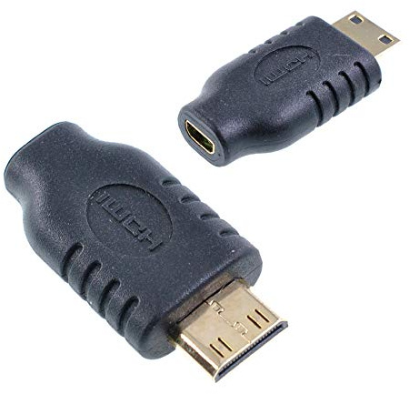 Oiyagai 2Pz Adattatore Micro HDMI Femmina a Mini HDMI Maschio Nero