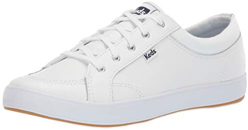 Keds Center Lace Up, Sneaker Womens, White Leather, 8.5 Medium