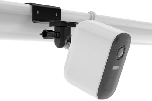 HOLACA Gutter Mount Compatible with Eufycam 1/2/2C/2C Pro/3/3C/E, Arl o Pro 2/3/4/Ultra 1&2/Essential Surveillance Cameras, and Other Cameras with 1/4 Thread, Black | 1PCS