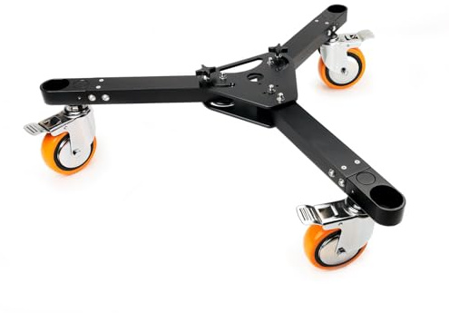 PROAIM Anchor Heavy-Duty Studio Camera Dolly for Heavy Tripods, Jibs & Cranes. Payload up to 500kg/1100lb. Track Compatible. Collapsible Design (DL-ANCR-02)
