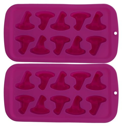 2stücke Halloween Silikon Schokoladenformen Ahornblätter: Hexenhut Silikonform Pralinen Pralinen Halloween 3D Silikonform Halloween Pralinenform für Schokolade,Candy,Gelee,Pralinen