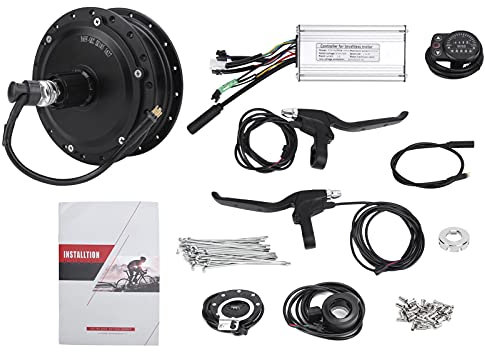 Keenso E-Bike Umbausatz, 36V 500W Elektrofahrrad Hinterrad Umbausatz Elektronisches Fahrrad Hinterradnabenmotor Set mit KT‑900S Display Meter für 12G Rad(20in) Elektrofahrradmodifikationszubehör