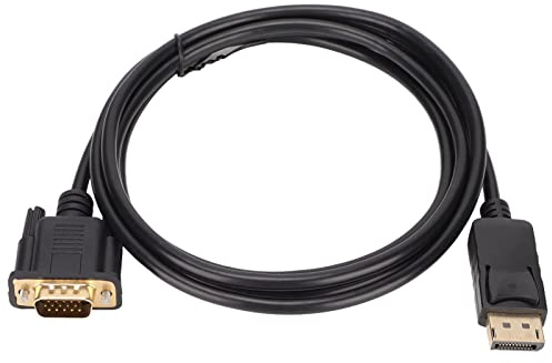VBESTLIFE DP-auf-VGA-Adapterkabel, 1,8 M/5,9 Ft Stecker auf Stecker HD 1080p Vergoldetes DisplayPort-auf-VGA-Kabel für Desktop-PC, Laptop, Projektor