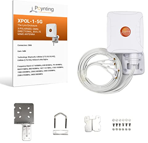 Poynting XPOL-1-5G Hotspot Omnidirectional Antenna | 4X4 MIMO | 617-3800 MHz | 4G/LTE 5G | 3.5dBi | SMA (M)