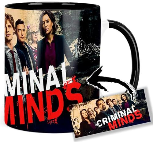 Criminal Minds Joe Mantegna Matthew Gray Gubler Paget Brewster Tasse Innen & Henkel Schwarz Keramikbecher Mug