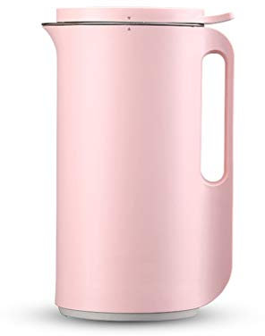 Macchina per Il Latte di soia Multifunzione Automatica Mini Riscaldamento Elettrico Spremiagrumi per Latte di Soia Mescolare Pasta di Riso Senza Filtro (Rosa)