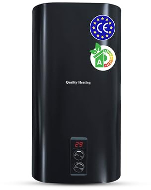 Quality Heating Double electric water heater - 50 liters, 2000Watt, with digital control, including safety valve, economical energy