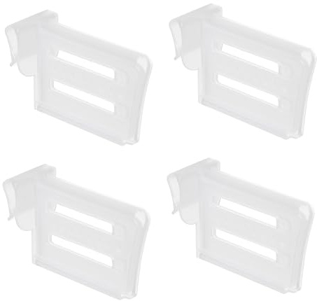 TOPINCN 4Pcs Refrigerator Dividers PP Extendable Fridge Separator Organizer Retractable Refrigerator Divider Clip Adjustable Plastic Organizer Tools (L)