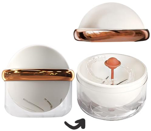 AARAINBOW Estuche limpiador de retenedores, estuche transparente para dentaduras postizas, caja de baño grande con cesta coladora, contenedor de almacenamiento de retenedor para viajes, caja de