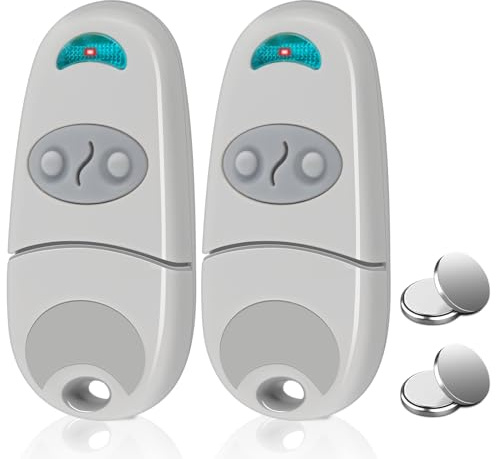 Fernbedienung für Tor, 433,92 MHz Universal-Tor-Fernbedienung, 2 Stück, kompatibel mit 432EV,EE,NA, 2 Kanäle