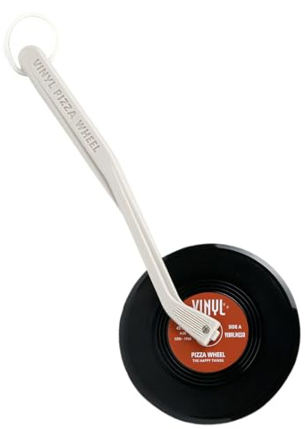 Vintage Vinyl Record Pizza Wheel Cutter - Novelty Gift for Men - Quirky Kitchen Aid Gadget - Pizza Oven Accessory