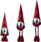 CREOLOGIC Figura de Duende XXL 130 cm, Patas Telescópicas, Decoración Navideña Nórdica, Figuras Decorativas, Hombre, Gnomo (Mujer Roja/Gris)