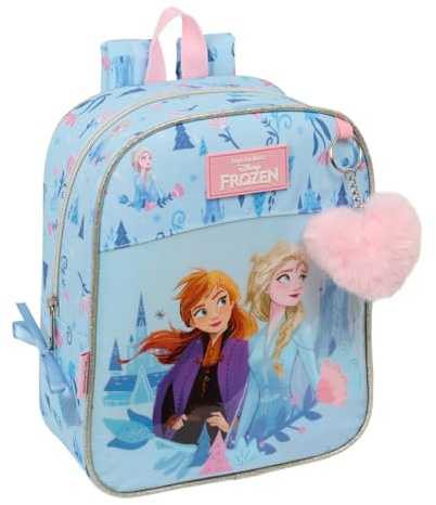 Safta FROZEN ICE MAGIC - Mochila Infantil, Mochila Niño, Mochila Escolar, Adaptable a Carro, Ideal para Guardería, Cómoda y Versátil, Calidad y Resistencia, 22x10x27 cm
