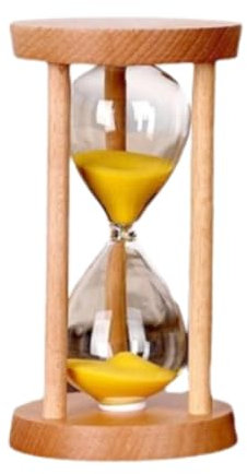 Sablier Minuteur, Sablier de sable chronomètre Sandable Incassable 1 minute Hour Glass Sand Clock Salon Décoration de chambre Ornement de la chambre à coucher, Jaune