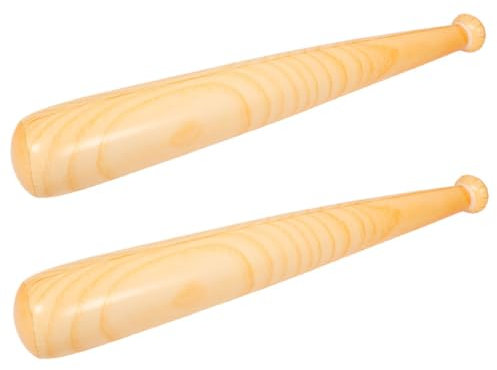 EXHUMKY 2stücke Aufblasbarer Baseballschläger PVC Holzmaserung Spielzeug Für Jungen Sport Party Dekoration Karneval Party Supplies