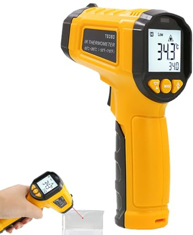 Termometri a infrarossi | Termometro a infrarossi con display digitale, calibro ad alta precisione con design ergonomico e leggero, per adulti Produzione Manutenzione Attrezzature per la casa