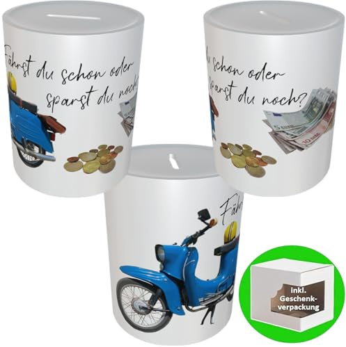 Simson Schwalbe Moped-Spardose - Lustige Geschenkidee für Schwalbe-Fans (Falks Schwalbe Fährst du Schon ...)