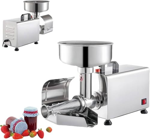 Electric Tomato Strainer Machine - 330 lbs/hr Commercial Stainless Steel Food Milling Press, 450W Pure Copper Motor for Straining and Sauce Making
