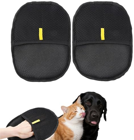 CHmiss 2pcs Guanto Elettrostatico Peli Gatto,Togli Peli Animali Guanto per Gatti &Cane, Guanti per La Toelettatura di Cani E Gatti,Guanti Statici per La