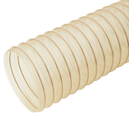 Fittingstore PU-Spiralschlauch 40 mm lebensmittelecht EU 10/2011 – transparenter, flexibler Saug- und Druckschlauch – Vakuumschlauch/Förderschlauch – Meterware DIN 26057-1