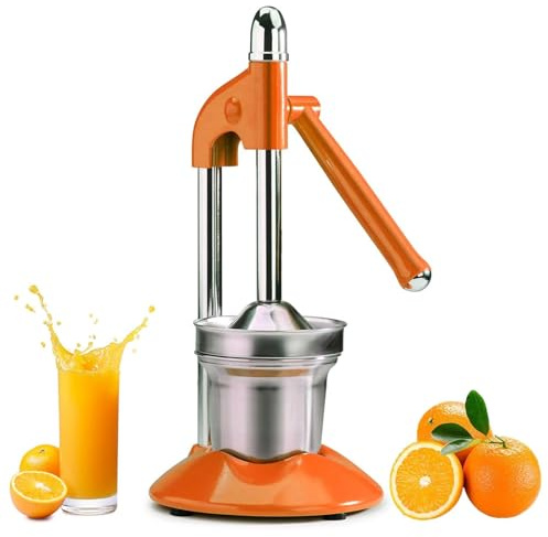 TsoLay Exprimidor Manual De Limones, Exprimidor De Jugo Manual, Exprimidor Manual De Cítricos De Acero Inoxidable, Grado Alimenticio, Minimalista, Compacto Y Ergonómico, para Naranjas, Limones Y Más