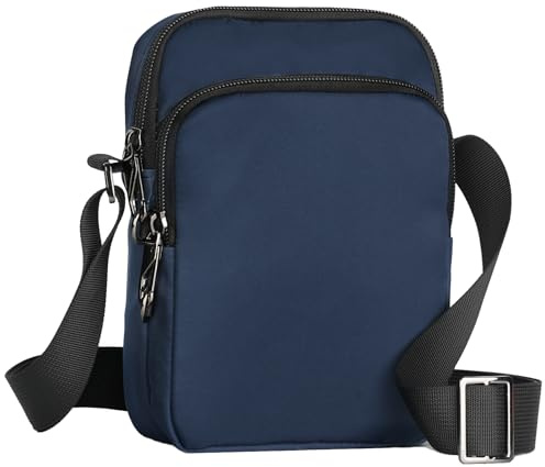 BROADREAM Anti Diebstahl Umhängetasche - Schultertasche mit Reißverschluss Lock & RFID-Blockierung, Wasserdicht Brusttasche Chest Crossbody Bag Herren Damen Tägliches Leben Reise