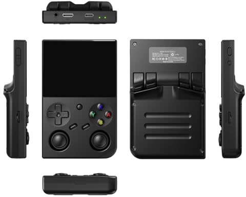 RG 35XXPro, console di gioco portatile retrò, console di gioco portatile verticale da 8,9 cm, per adulti e ragazzi (64 G/nero)
