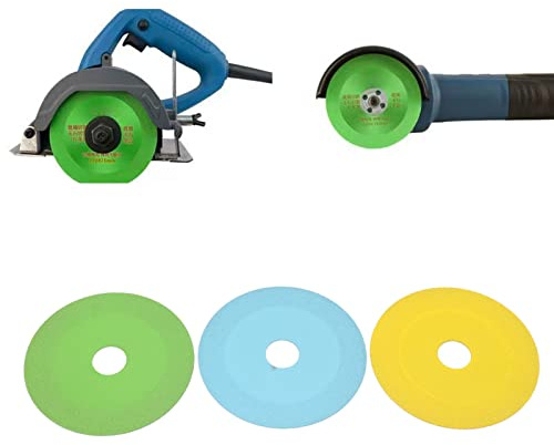 Disco da taglio per vetro, 3 pezzi Lama da taglio diamantata per vetro Ultra sottile a basso rumore Mola da taglio per levigatura rapida per piastrelle in ceramica