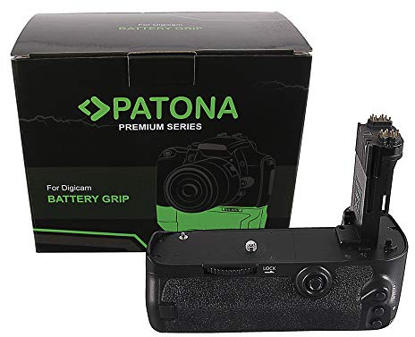 PATONA Premium Batterigrepp för Canon BG-E11H grepp, Battery Grip | Batterifack för 2X LP-E6 eller 6X AA, porträttgrepp för EOS 5D Mark III 5DS 5DSR, ergonomiskt, halkfritt med fjärrkontroll
