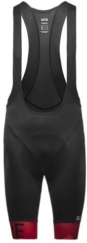 GOREWEAR C5 Opti Salopette corta+, Black / Red, L