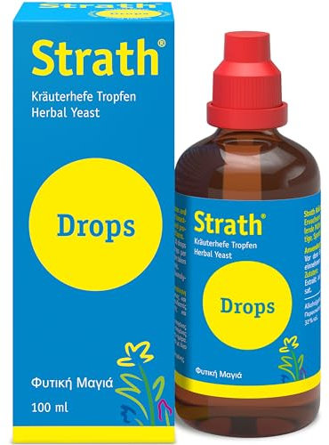 Strath Convalescence Drops - Cold & Flu Remedy & Immune System Support Supplement in Liquid Form, Natural Swiss Herbal Yeast with 61 Vital Nutrients, Vitamins & Minerals for Immunity Boost (100 ml)