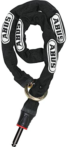 ABUS Rahmenschloss-Einsteckkette - Adaptor Chain 6KS + Schlosstasche ST5950 - 6 mm starke Kette - Länge 100 cm, Schwarz