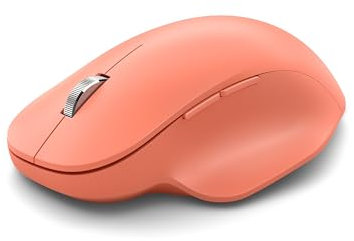 Microsoft Bluetooth Ergonomic Mouse - Peach - with comfortable Ergonomic design, thumb rest, up to 15months battery life. Works with Bluetooth enabled PCs/Laptops Windows/Mac/Chrome computers