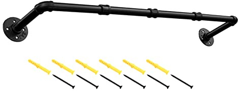 Home Composer, barra per indumenti resistente da parete, 100 cm, asta per vestiti industriale retrò a tubo per appendere i vestiti, barra appendiabiti per esposizione al dettaglio, asta per vestiti