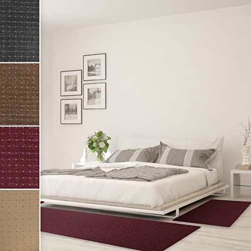 Floordirekt Bettumrandung Rapido - Hochwertige Verarbeitung - Bettvorleger Teppichläufer - 3-teilig - Läufer-Set in 3 Größen (B: 67 cm | L: 1 x 250 cm + 2 x 140 cm, Lila)