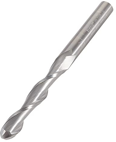 Trend Bullnose Spiral Up-Cut Router Cutter, 10mm Shank, 10mm x 62mm | Solid Tungsten Carbide Bullnose Spiral Up-Cut Cutter For Clean Routing, With 10mm Shank And 10mm Cut Diameter, CNC/315X10STC