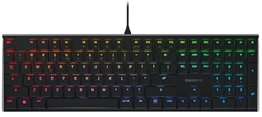 CHERRY MX 10.0N RGB, Flache Mechanische Gaming-Tastatur, EU-Layout (QWERTY), Kabelgebunden, Original MX Low Profile RGB Speed Switches, Schwarz