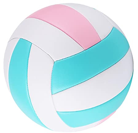 Perfeclan Standardgröße 5 Indoor Volleyball Weicher Freizeitball mit Ballpumpe Spielpool Gym Teenager