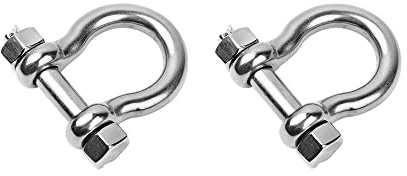 2Stück M8 Mit Versicherung 304 Edelstahl Arcuate Ring Schäkel Ring Schnalle