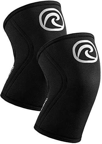 Rådjurband knäbandage styrketräning, knästöd för crossfit och tung träning, knäärm av 5 mm neopren, i många färger och storlekar, unisex, färg: silver/svart – 1 par, storlek: XL