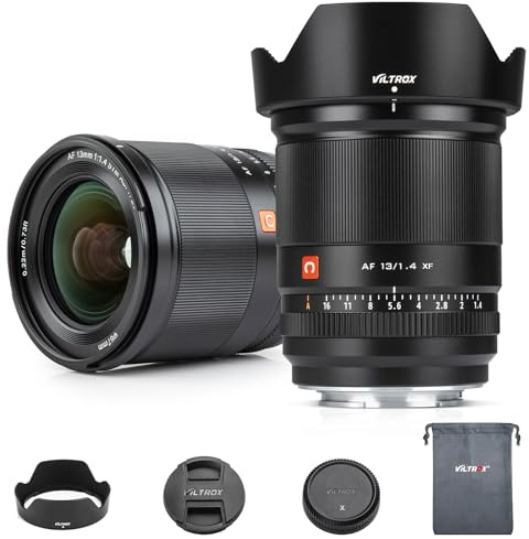 VILTROX 13mm F1.4 XF Autofokus Objektive für Fuji X Mount Kamera Objektive Lenses kompatibel Fujifuilm X-T30 II X-T4 X-T3 X-Pro3 X-Pro2 X-E3 X-E4 X-A10 X-A3 X-A5 X-A7 X-S10 X-T20 X-T3 X-T4 X-T1 X-T20