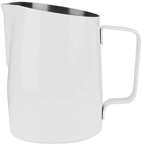 UPQRSG 600 Ml Milchaufschäumkrug, 304 Edelstahl, Sicherer, Gesunder Aufschäumbecher mit Schrägem Mund, Milchaufschäumkrug mit Verdicktem und Verbreitertem Griff, für Kaffee zu Hause
