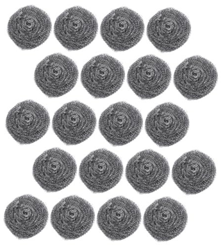 MAGICLULU Edelstahl Scheuerschwamm Topfreiniger für Pfannenreinigung Wiederverwendbar 20 Stück-Pack für Küche und Spülen